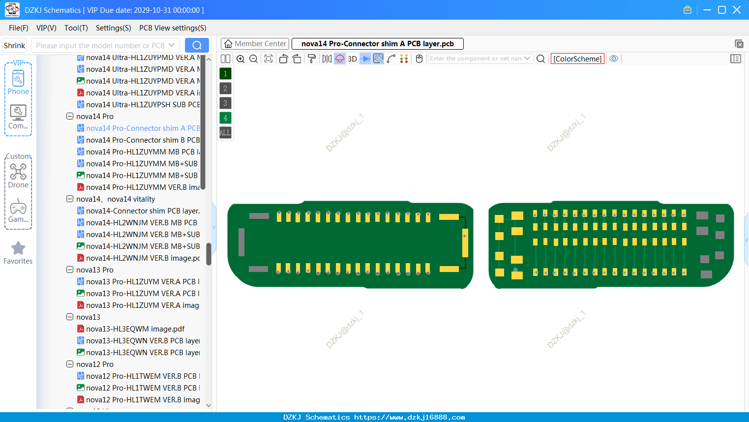 Huawei Nova14 Pro-Connector Shim A PCB Layer